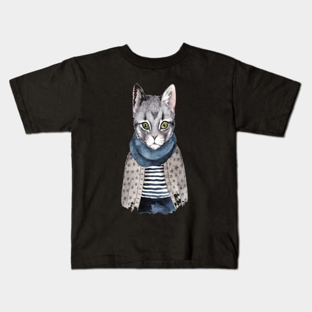 Meow Meow Kids T-Shirt by petcutes